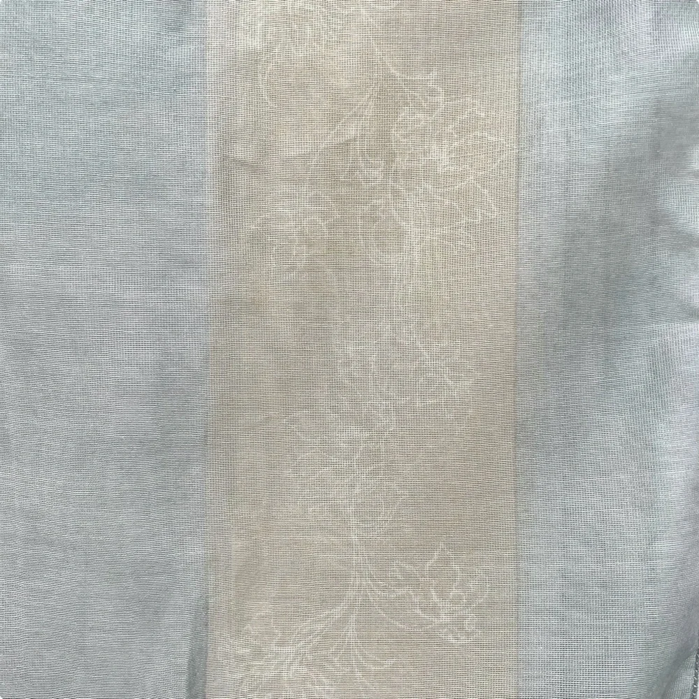 GIORGIO ARMANI LE COLLEZIONI CASHMERE/SILK BLUE & BEIGE FLORAL RECTANGLE SCARF